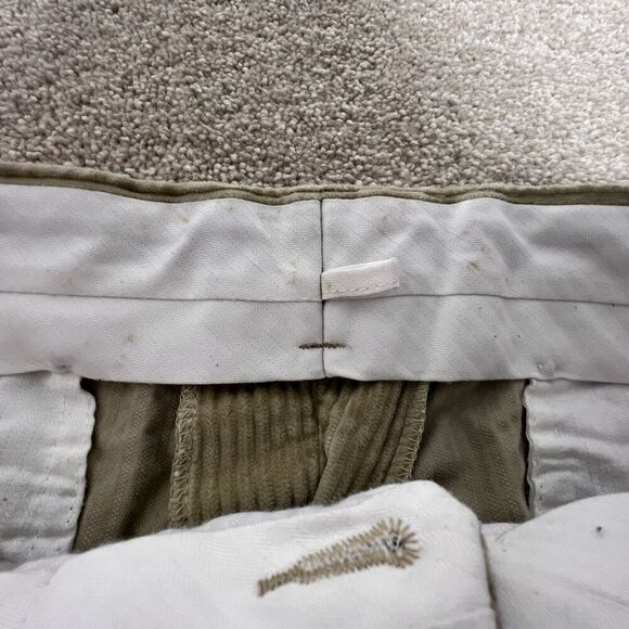 Lands' End Mens Pants Size 36 Beige Corduroy Pleated Front Traditional Fit - Picture 7 of 7